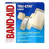 Band-Aid Brand Tru-Stay Sheer Strips Adhesive Bandages for First Aid and Wound Care, All One Size, 80 ct