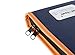 Snail&Hawk Fabric Expanding-File-Folder,13-Pockets,Zipper Closure,A4 Size,Orange Handles (Dark Blue)