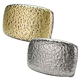 Buckle Adult Rage Unisex Hammered Metal Distressed Rounded Rectangle Belt Buckle