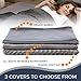 Snuggle Pro Reversible Duvet Cover for Weighted Blankets - 60 x 80 Inches Queen Size - All Season Cooling Bamboo and Soft Minky - Removable and Machine Washable - Grey