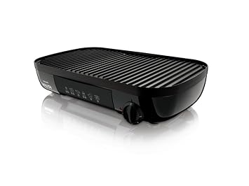 Philips HD6321/20 Tischgrill (2000 W, gerippte und glatte Grillplatte)