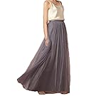 PROMLINK Floor Length Tulle Tutu Skirts High Waist Princess Maxi Party Dress