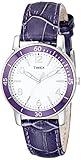 Timex Women's T2P052KW Ameritus Sport White Dial, Petunia Croco Patterned Leather Strap Watch