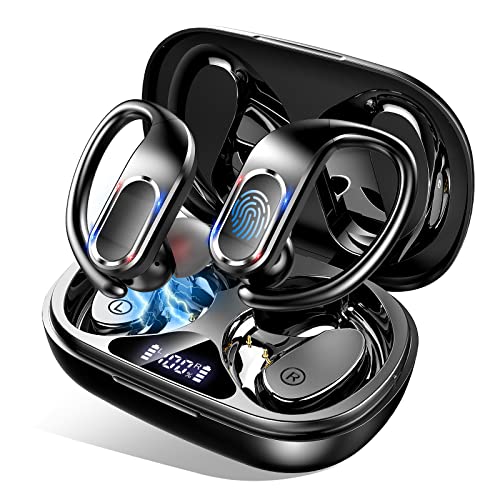 Bluetooth Kopfhörer 5.3 Sport Kopfhörer Kabellos In Ear Kabellose Sportkopfhörer IP7 Wasserdicht Noise Cancelling Wireless Earbuds mit 2 Mic, 56H Ohrhörer Stereo Deep Bass USB-C LED-Anzeige[2023 Nenu]