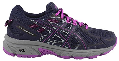 ASICS C744N Kid's Gel-Venture 6 GS Running Shoe, Peacoat/Orchid - 1