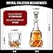 Ashcroft Imperial Whiskey Decanter Set - Lead Free Crystal Glasses for Scotch, Rum, Old Fashioned 5 Piece