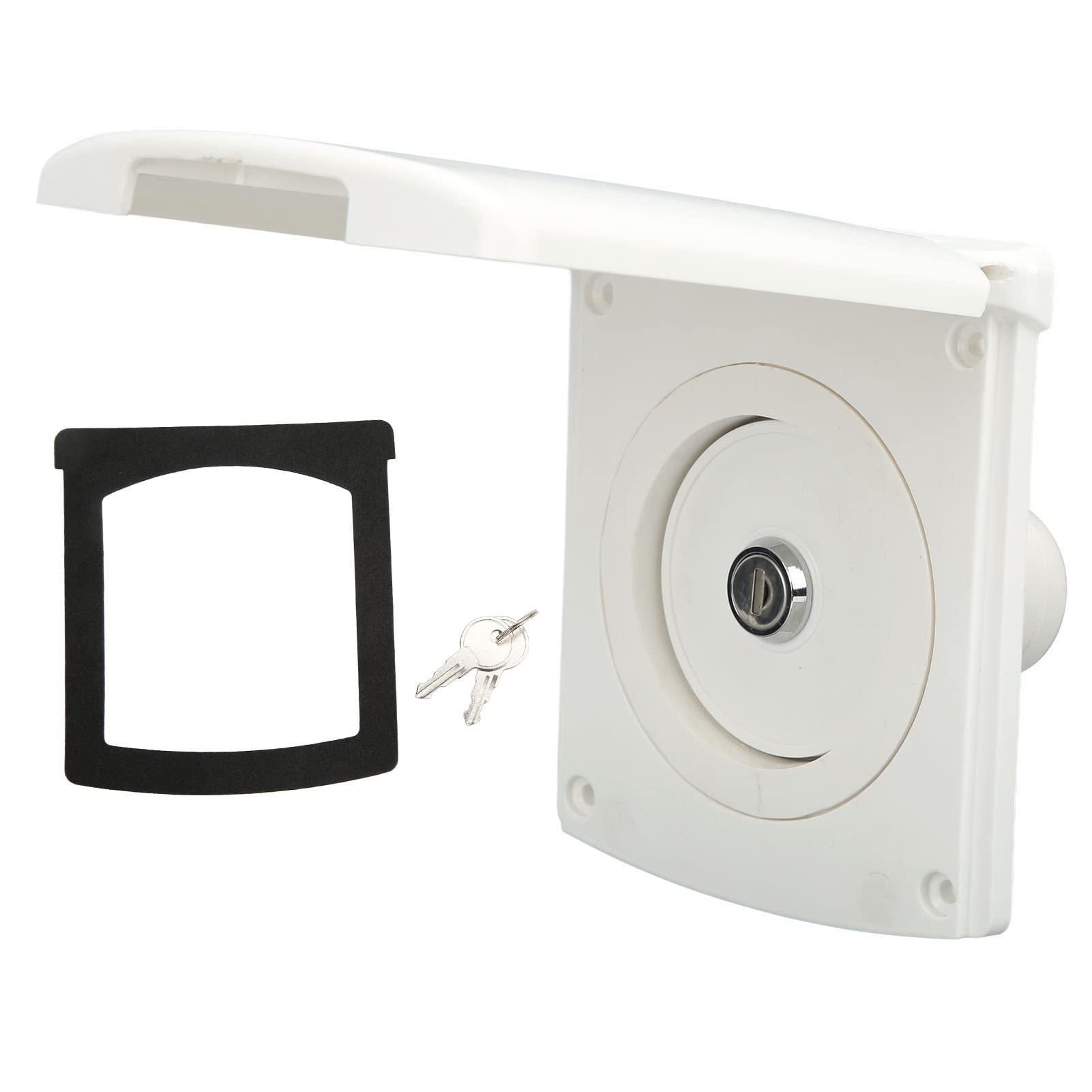 RV Inlet, Lockable Water Cap Engineering Grade ASA IP44 Waterproof Leakproof Inlet Filler Tank Equipment with 2 Keys for Motorhome Camping Trailer Caravan Boat