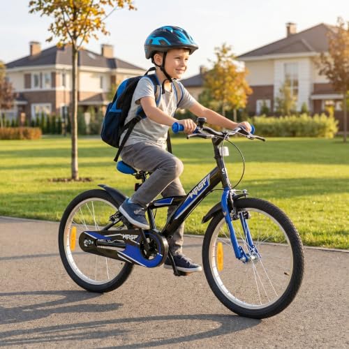 Actionbikes Kinderfahrrad Wasp | 20 Zoll | 6-9 Jahre (Schwarz Blau)