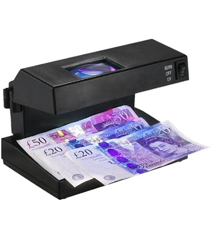 UPROMAX Portable UV Counterfeit Money Detector - USB Powered Bill