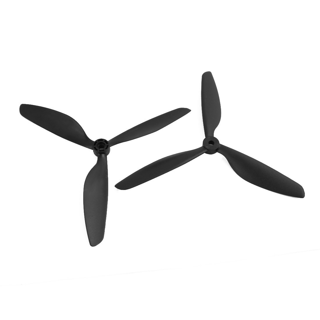 sourcingmap Black 9045 3-Vanes CW CCW Prop Propeller for 6mm Shaft Dia RC Model Aircraft Pair