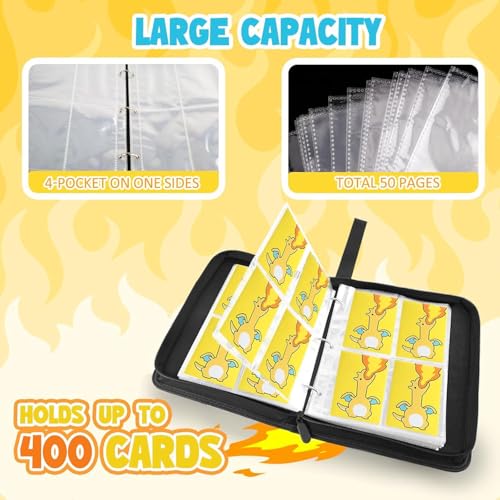 Álbum Colecionador De Cartas Organizador 400 Cartas (Dragão)