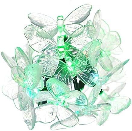Solar Stringlight with 20 Butterfly Color Changing for Gardens,homes,outdoor,christmasparty