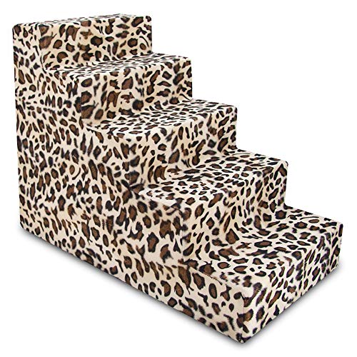 Best Pet Supplies Foam Pet Stairs, Animal Print