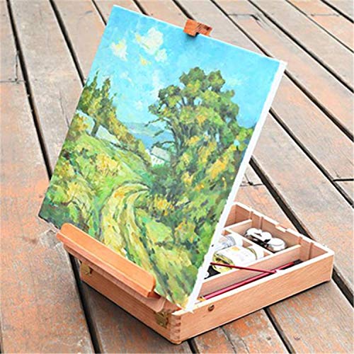 HBX-11 Portable Beech Sketch Box with Easel 362711.5cm Wood Color - Thumbnail 2