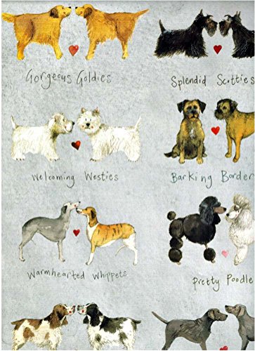 Alex Clark Delightful Dogs Rolled Gift Wrap Paper 2 Sheets 19.5 in x 27.5 in