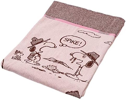西川 リビング スヌーピー タオルケット シングル Peanuts 綿100 ふわふわ 洗える オラフ ピンク