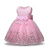 LZH Vestido para niñas bebés Lentejuelas Vestidos para niños Tutu Flor Fiesta de cumpleaños Vestido de boda