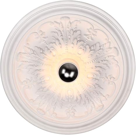 Newrays White Polyurethane Medallion Ceiling Lamp Wall Lights
