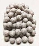 Yarn Place Felt Wool Felted 100 Balls 15mm 1 Color Pack (Cream W2)