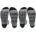 Gedston Fashion Unisex Cotton Socks Letter Red Stripe Casual Middle Tube Socks(Black Gray),US 8-12