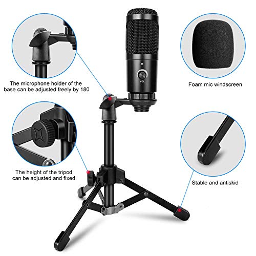 USB Podcast Microphone, Hires Sampling Rate 192KHZ/24BIT Condenser