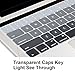 Dongke Ultra Thin Gradient Color Silicone Keyboard Protector Cover Skin for New Version MacBook Pro 13 (A1706) & MacBook Pro 15 (A1707) with Muti-Touch Bar (2017 & 2016 Release) (Gradient Grey)