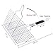 Aleath Portable Grill Basket, Stainless Steel BBQ Accessories Grilling Basket with Removable Handle, BBQ Tools for Fish, Shrimp,Vegetables, Kabob, Steak - Come with Basting Brush