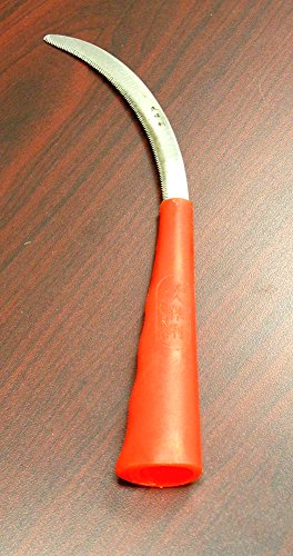 Sharpen Brush Sickle Tools - Great For Removing Unwanted Vines and Weeds . Anti Slip TPR Rubber Handle !