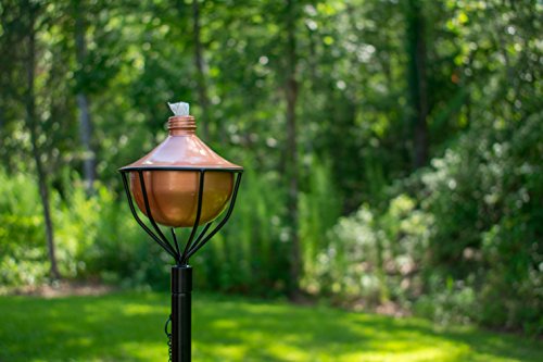 Dusq All-In-One Citronella Garden Torch Modern Copper Finish (Set of 4)