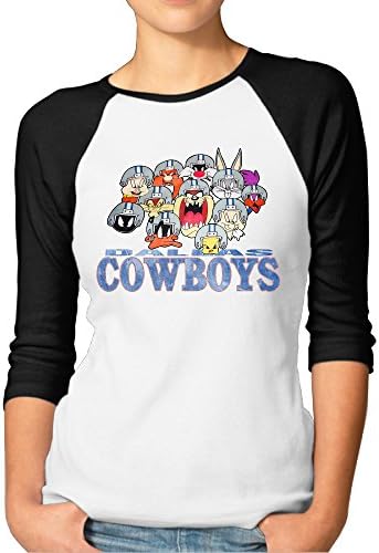 Dallas Cowboy Cheerleaders Womens 3/4 Sleeve Baseball Tee Funny
