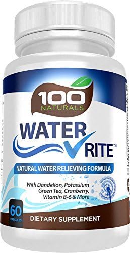 Water Rite: Natural Diuretic Water Pills, Advanced Water Loss Supplement, Water Away with Dandelion, Potassium, Green Tea &amp; Cranberry, Vitamin B-6 and More, From 100 Naturals by 100 Naturals
