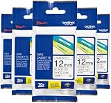 Brother TZe-231 Labelling Tape Multi-Pack 12 mm Black on White 5 Cassettes view 2
