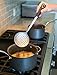 Internet's Best Stainless Steel Skimmer with Rubber Grip - Kitchen Utensil Metal Skimmer - Cooking Spoon Strainer Soups Pasta