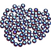 1000 Pieces Hot Fix Glass Flatback Rhinestones HotFix Round Crystal Gems (Amethyst AB, SS20)