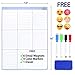Dry Erase Weekly Calendar for Refrigerator, Weekly Dry Erase Board, Magnetic Weekly Planner - Chore Chart for Kids, Weekly Family Meal Planner, Fridge Notepad with 4 Markers and 6 Emoji Magnets