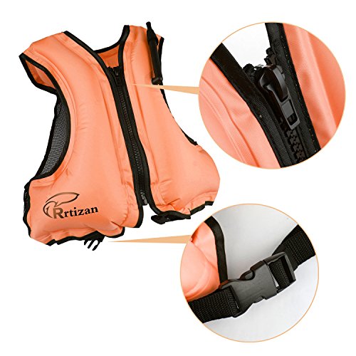 Kingswell Inflatable Snorkel Vest Life Jacket Portable Adult Swim Vest