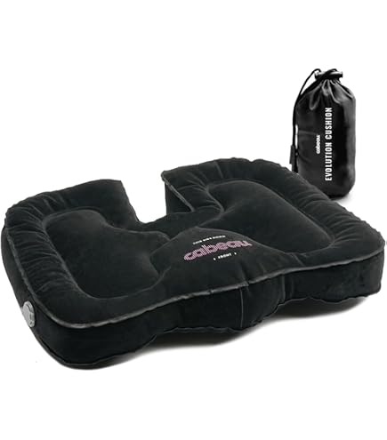 thumbnail image 2 of Inflatable U-Shaped Coccyx Seat Cushion – 54 Air Cells, Adjustable Firmness, Non-Slip, Lightweight – For Office Chair, Car, Wheelchair, Sciatica & Tailbone Relief 2 of 5