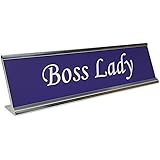 Boss Lady - Funny Desk Plate Gag Gift For Boss