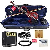 Bunnel EDGE Clearance Electric Violin Outfit Rock Star Red Amp Included BE300