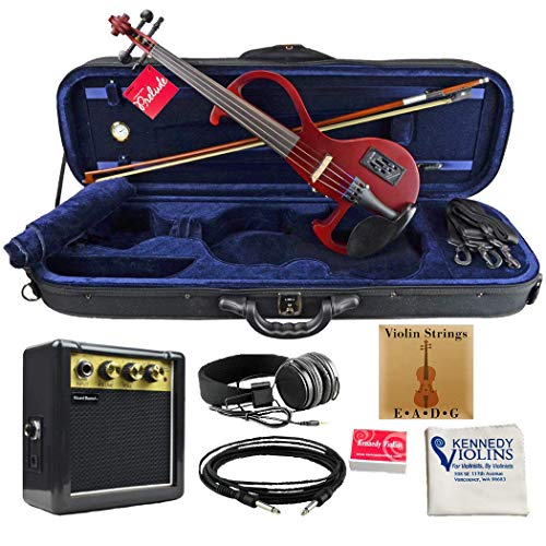 Bunnel EDGE Clearance Electric Violin Outfit Rock Star Red Amp Included BE300