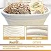 WALFOS 10 Inch Oval Banneton Bread Proofing Basket Set - French Style Artisan Sourdough Bread Bakery Basket,Dough Scraper/Cutter & Brotform Cloth Liner Included - 100% NATURAL RATTAN