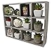 Vintage Rustic Torched Wood Rustic Freestanding & Wall Mountable Shadow Box Display Frame with 9 Compartments - Wooden Farmhouse/White Washed Home Decor Picture Shelf for Kitchen, Bedrooms, Bathroom