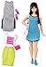 Barbie Fashionista Curvy Dark-Haired Doll with 2 Additional Outfits