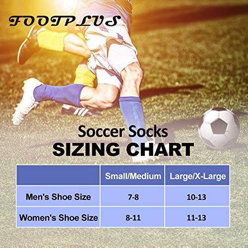 image for Classic Soccer Socks, FOOTPLUS Knee High Breathable School Uniform Soc