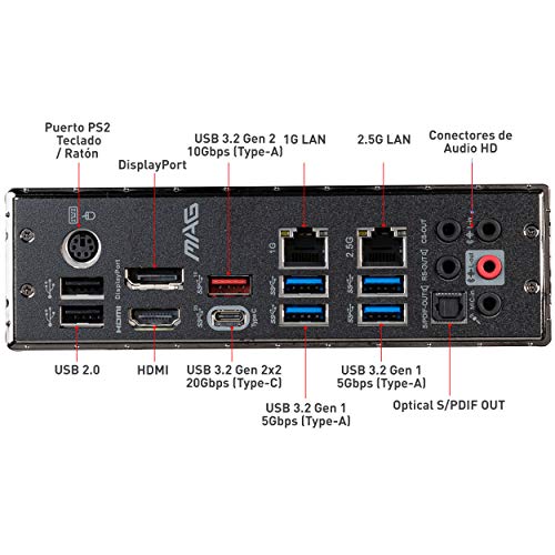 MSI-MAG-Z490-Tomahawk-Placa-Base-Arsenal-Gaming-10th-Gen-Intel-Core-LGA-1200-Socket-DDR4-CF-Doble-Ranura-M2-USB-32-Gen-2x2-Type-C-25G-LAN-DPHDMI-Mystic-Light-RGB