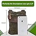 Ranboo Retro Cell Phone Purse, Men’s Shoulder Phone Pouch with Belt Loop Clip for iPhone XS Max XS XR 7 8 Plus Galaxy S9 S8 Plus Note 9 8 Small Crossbody Bag 7.9” Pockets Canvas Waist Wallet Bag Green