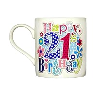 Simon Elvin Happy 21st Birthday Female Milestone Mug (One Size) (Multicoloured)