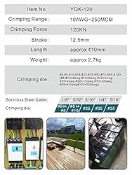 AMZCNC 12 Ton Hydraulic Cable Lug Crimper Hydraulic