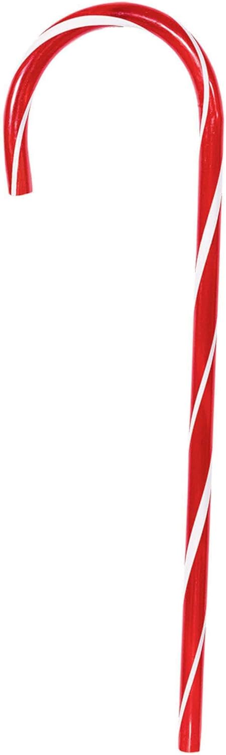 Ornaments - Large Red & White Striped Plastic Candy Cane Decoration - 32