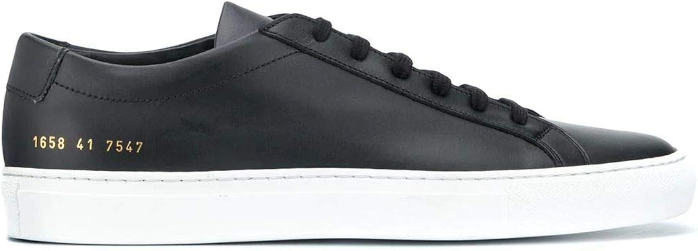 Amazon Common Projects ラグジュアリーファッション メンズ ブラック 革 運動靴 シーズンパーマネント シューズ バッグ